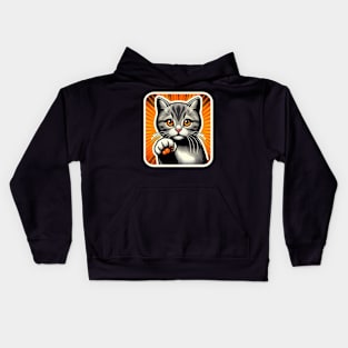 cat superhero Kids Hoodie